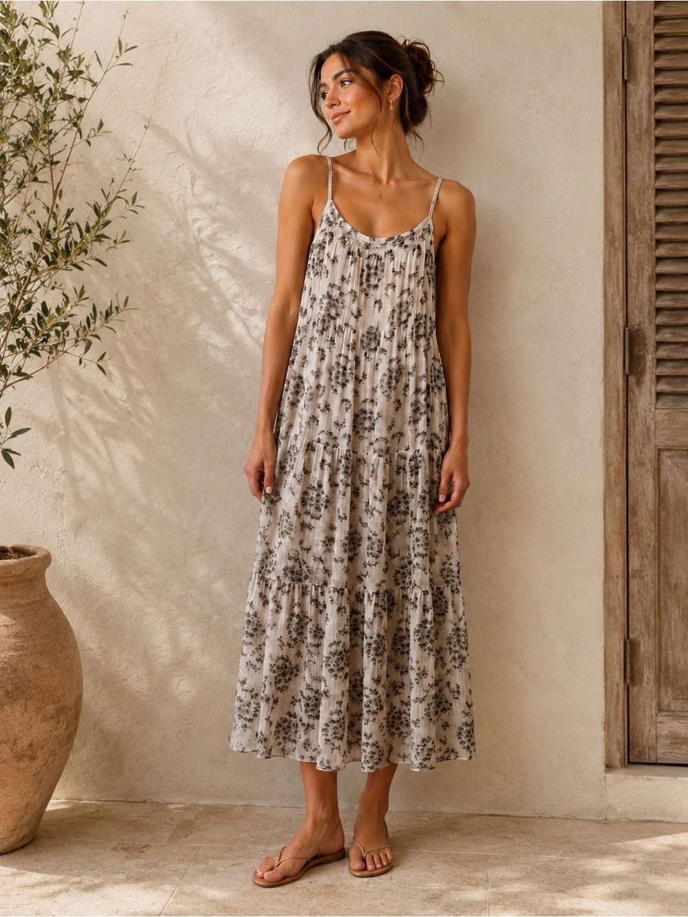 Elena baldi floral sleeveless dress medium